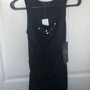 Black sequin tank